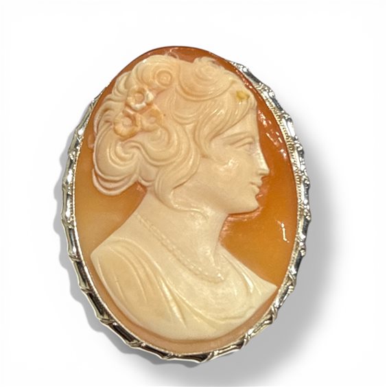 Brosche Mandile 1922 Dame Cammei  in Silber Conchiglia 2MSPC1.2 - 2MSPC1.2